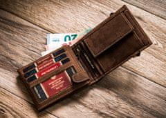 Peterson Moška denarnica iz nubuka z zaščito RFID kartice
