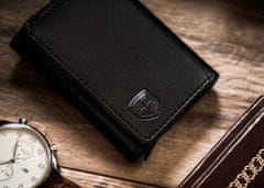 Peterson Moška usnjena denarnica z zaponko in zaščito RFID kartice