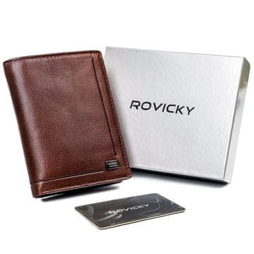 Rovicky Moška usnjena denarnica z RFID zaščito