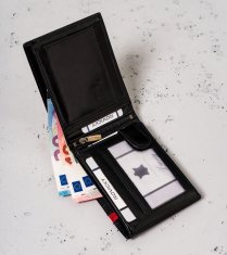 Rovicky Moška usnjena denarnica z RFID zaščito