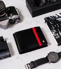 Rovicky Moška usnjena denarnica z RFID zaščito