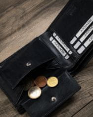 Buffalo Wild Moška usnjena denarnica z okrašeno sprednjo stranjo