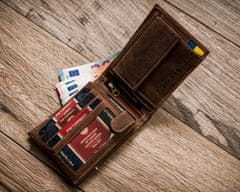 Peterson Moška denarnica iz nubuka z grbom Ukrajine