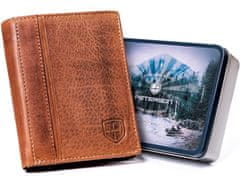 Peterson Moška denarnica iz senčenega naravnega usnja