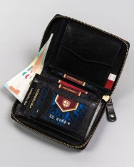 Peterson Velika, usnjena moška denarnica z zadrgo