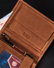 Peterson Moška denarnica brez zaponke iz naravnega nubuk usnja
