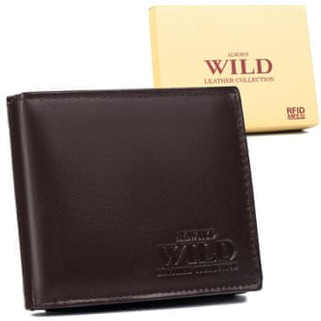 Always Wild Prostorna, usnjena moška denarnica z žepom za prometno dovoljenje