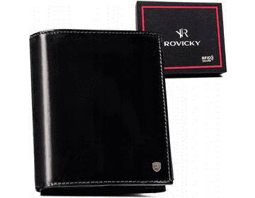 Rovicky Velika, usnjena moška denarnica z RFID sistemom