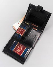 Peterson Velika, usnjena moška denarnica na zaponko