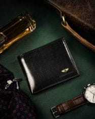 Peterson Moška usnjena denarnica brez zunanje zaponke