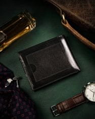 Peterson Moška usnjena denarnica brez zunanje zaponke