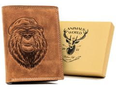 Always Wild Velika, pokončna moška denarnica iz naravnega usnja