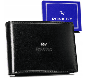 Rovicky Klasična moška denarnica iz naravnega usnja