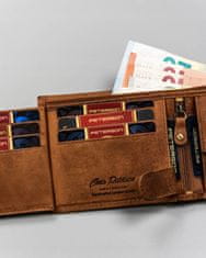 Peterson Darilni set: usnje, velika moška denarnica in obesek za ključe