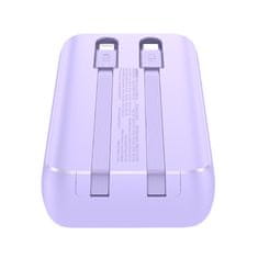 Joyroom Powerbank 30W 10000mAh z vgrajenima kabloma iPhone Lightning in USB-C vijolične barve