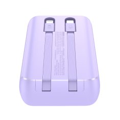 Joyroom Powerbank 30W 10000mAh z vgrajenima kabloma iPhone Lightning in USB-C vijolične barve