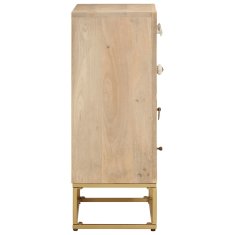 Greatstore Predalnik 55x30x76 cm trden mangov les in železo
