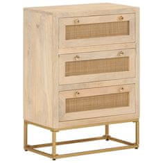 Greatstore Predalnik 55x30x76 cm trden mangov les in železo
