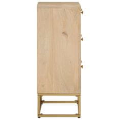 Greatstore Predalnik 55x30x76 cm trden mangov les in železo