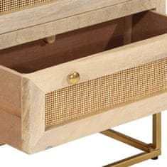 Greatstore Predalnik 55x30x76 cm trden mangov les in železo