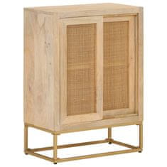 Greatstore Komoda 55x30x76 cm trden mangov les in železo