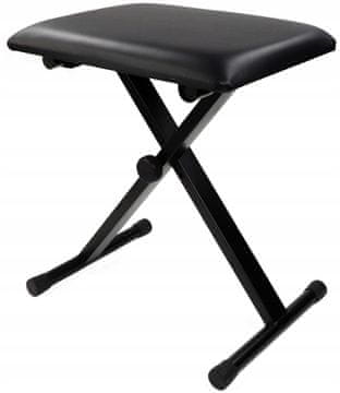 Korbi Regulabilna Klavirska Klopica Korbi - Elegantna Črna