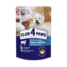 Club4Paws Premium mokra hrana za pse malih pasem - jagnjetina v omaki 24x100g