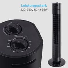 Clatronic TVL 3770 stolpni ventilator črne barve