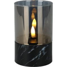HOMESTYLING LED steklena sveča v marmornatem dizajnu komplet 3 KO-AX5436430