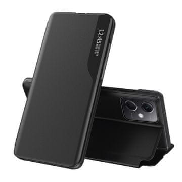 HURTEL Etui pokrowiec z klapką i podstawką do Xiaomi Redmi Note 12 5G / Poco X5 5G Eco Leather czarne