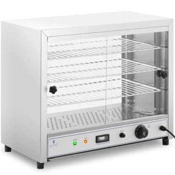 Royal Catering Vitrina za ogrevanje in razstavljanje jedi, 3 police, 1000 W