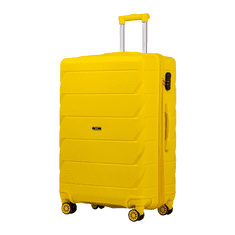 Rowex Velik družinski potovalni kovček Dash, rumen, 75x50x30 cm (109l)