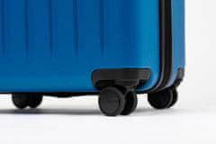 Rowex Srednji univerzalni potovalni kovček s ključavnico TSA Stripe, modri, 63x40x27 cm (63l)