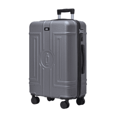 Rowex Srednji univerzalni potovalni kovček s ključavnico TSA Casolver, sivo-črn, 66x46x27 cm (63l)