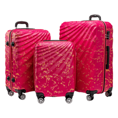 Rowex Trajna školjkasta potovalna torba Pulse brindle, Pink brindle, SET 3pcs (40l, 66l, 109l)