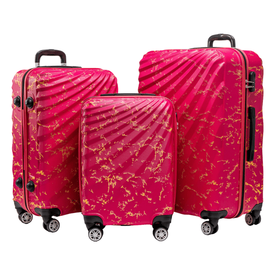 Rowex Trajna školjkasta potovalna torba Pulse brindle, Pink brindle, SET 3pcs (40l, 66l, 109l)