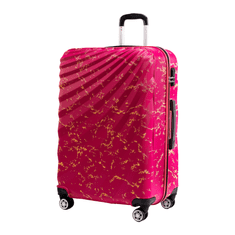 Rowex Velik družinski potovalni kovček Pulse brindle, Pink brindle, 77x47x33 cm (109l)
