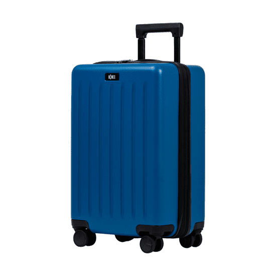 Rowex kabinski kovček Stripe s ključavnico TSA, modra barva, 52x34x23 cm (33 l)