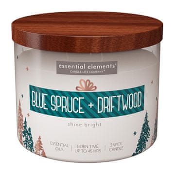 Candle-lite Svíčka , Blue Spruce & Driftwood, Modrý smrk a naplavené dřevo, 418 g