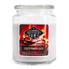 Svíčka Candle Brothers velká, Cozy Fireplace, Útulný krb, 510 g