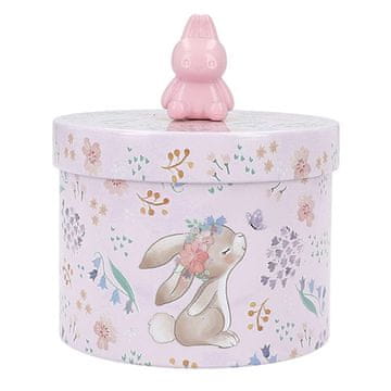 Princess Mimi Plechová šperkovnička , Fialová, se zajíčkem