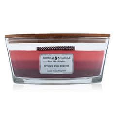 Svíčka Tricolor Aroma Candle, Zimní červené bobule, 453 g