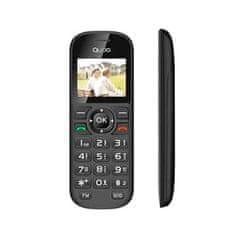 Qubo Mobilní telefon , D-1803 BK SEN, seniorský, Bluetooth, 2 SIM, USB-C, vstup pro sluchátka