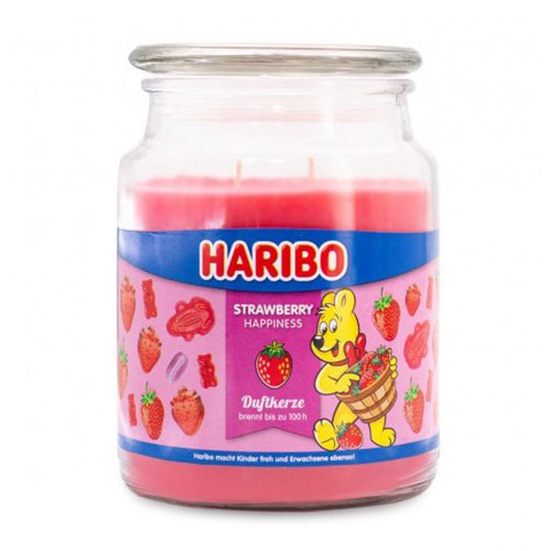 Haribo Svíčka velká, Strawberry Happiness, Jahodové potěšení, 510 g
