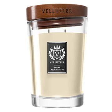Svíčka Vellutier velká, Crema All’Amaretto, Krém Amaretto, 515 g
