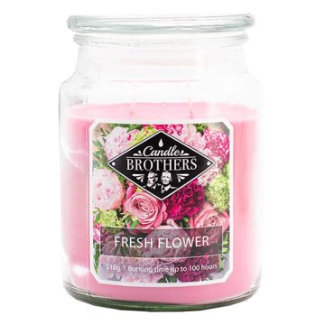 Svíčka Candle Brothers velká, Fresh Flower, Čerstvé květy, 510 g