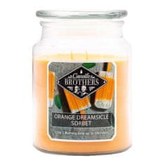 Svíčka Candle Brothers velká, Orange Dreamsicle Sorbet, Pomerančový zmrzlinový sorbet, 510 g