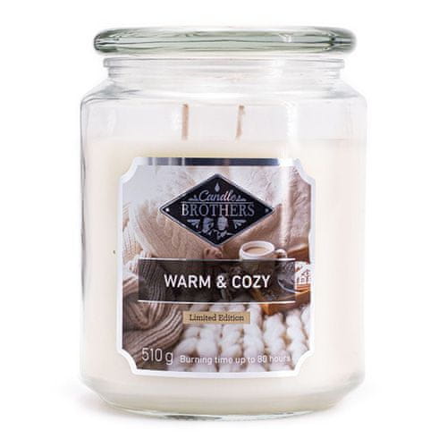 Svíčka Candle Brothers velká, Warm & Cozy, Hřejivé a útulné, 510 g