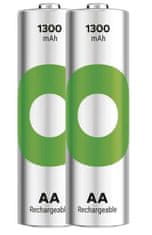GP ReCyko HR6 (AA) polnilna baterija, 1300 mAh, 2 kosa
