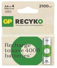 GP ReCyko HR6 (AA) polnilna baterija, 2100 mAh, 4 kosi